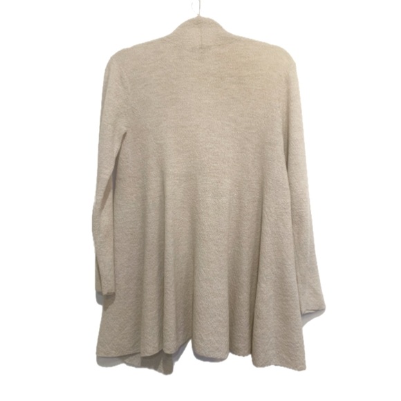 Eileen Fisher Open Cardigan Sweater 100% Wool Oatmeal Size XS (PP) Petite - Picture 2 of 8